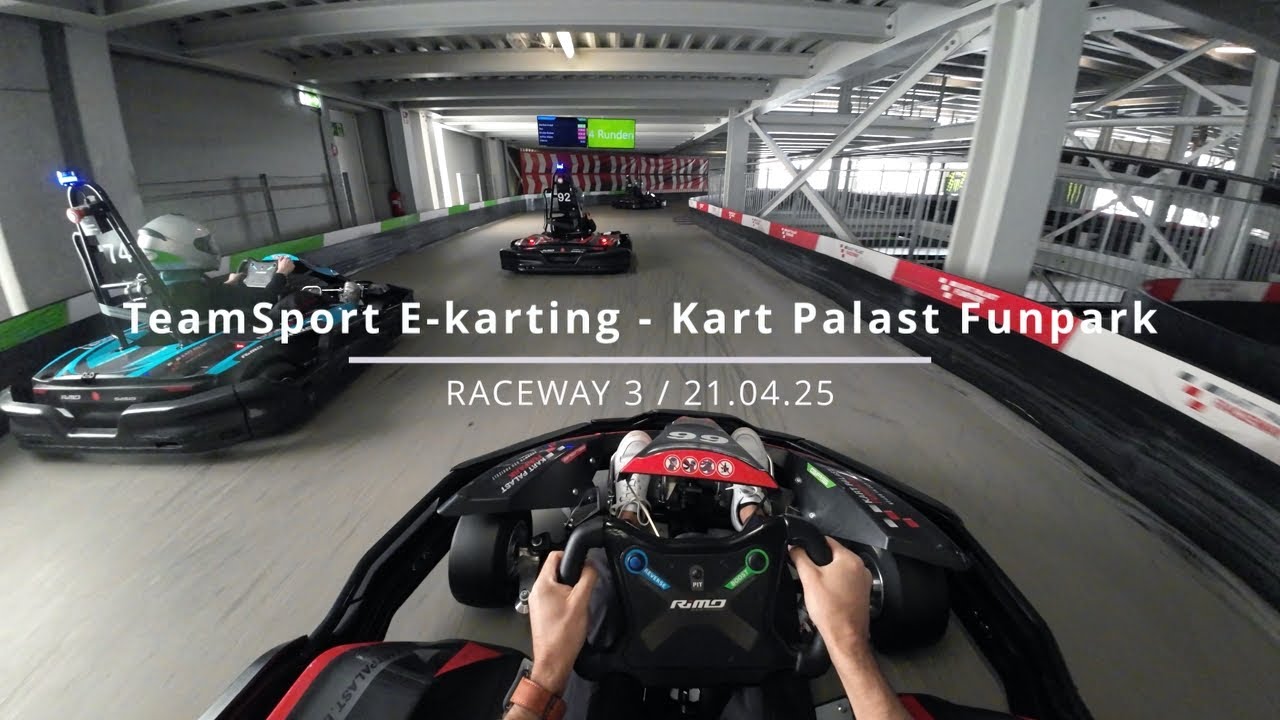 TeamSport E-karting Kart Palast Funpark - Raceway 3 - Quali + Rennen