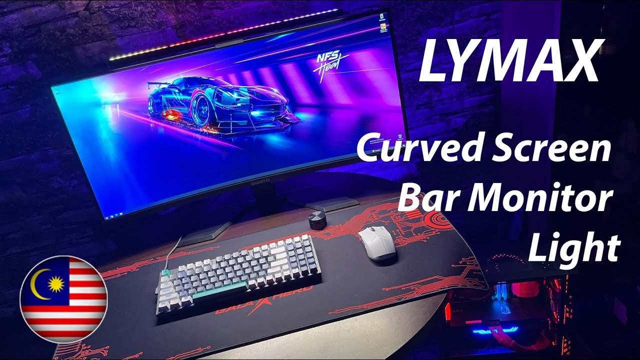 LYMAX CURVED SCREEN BAR MONITOR LIGHT WITH RGB BACKLIGHT  |  MALAYSIA 2023