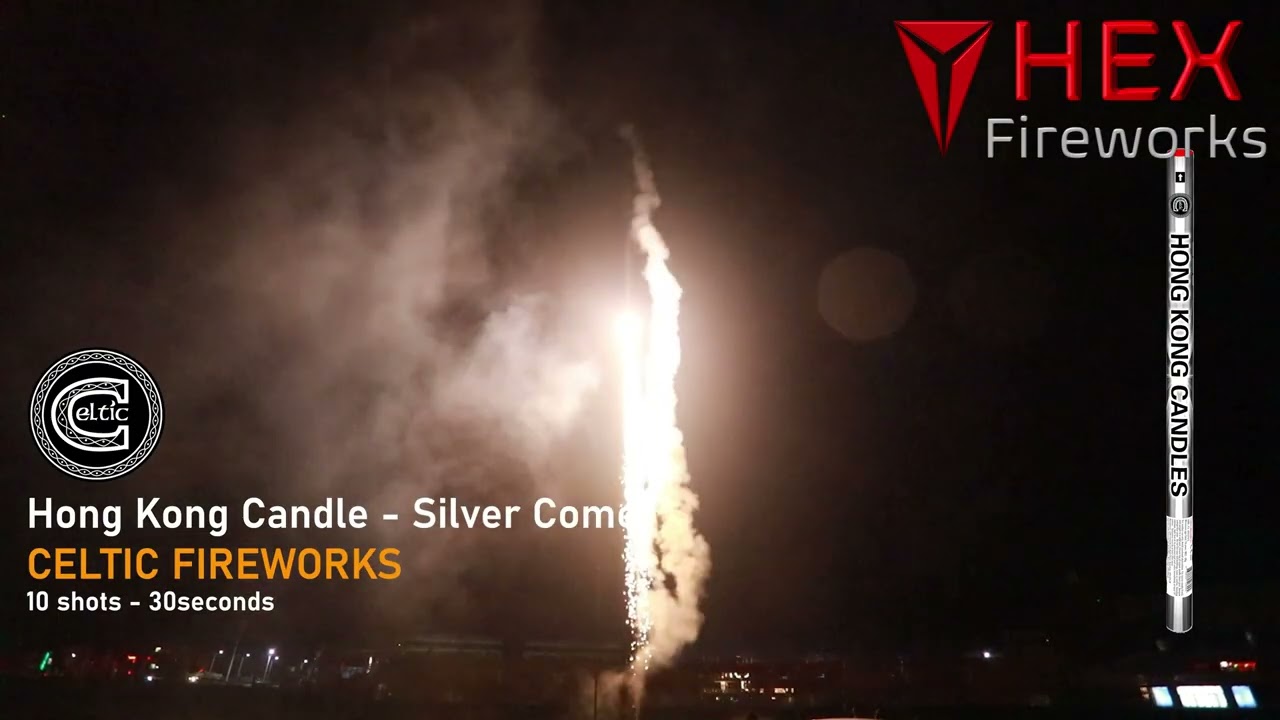 Hong Kong Silver Comet Roman Candle by Celtic Fireworks