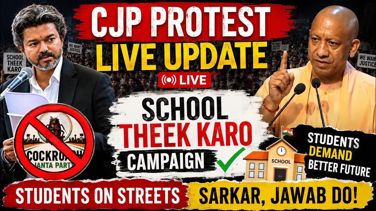 CJP PROTEST LIVE UPDATE TODAY SCHOOL THEEK KARO CAMPAIGN #live#cjp