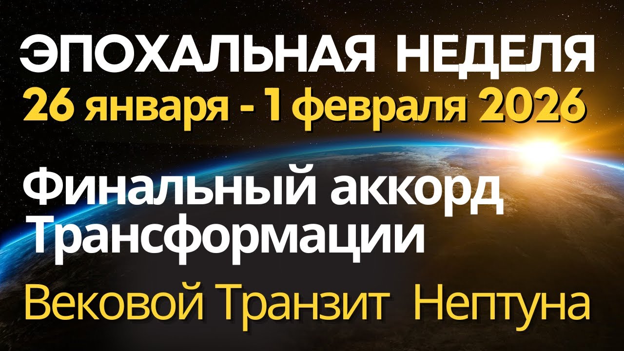 Эпохальная Неделя с 26 января до 1 февраля 2026: вековой транзит Нептуна. Финал Трансформации