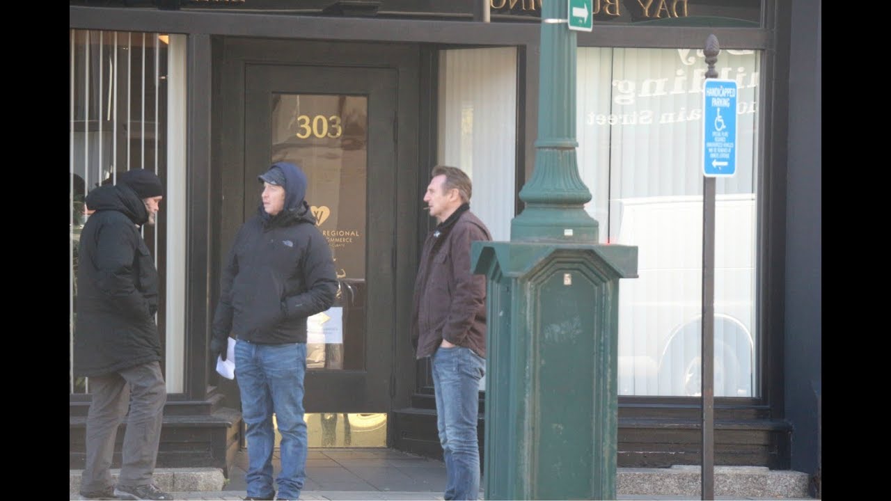 Liam Neeson on Main Street in Worcester to film 'Honest Thief'