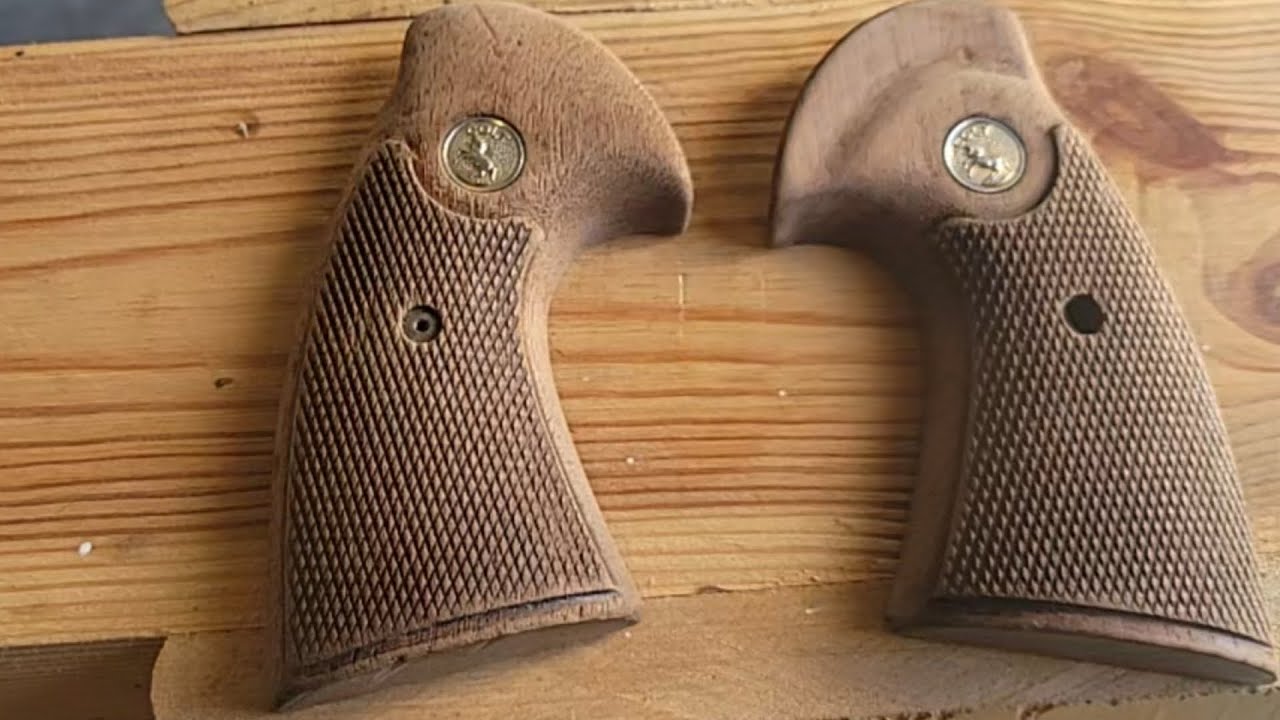 Colt Python Grip Refinish on restoration project
