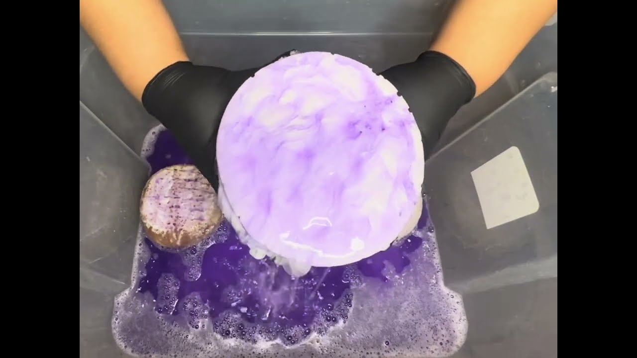 💜New Purple Sponge | Extended Version💜 #ASMR #SpongePlay #Satisfying #fyp