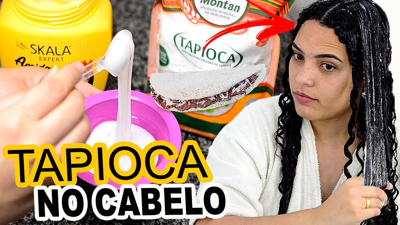 HIDRATAÇÃO COM TAPIOCA? TESTEI PELA PRIMEIRA VEZ NO MEU CABELO | Andreza Siqueira