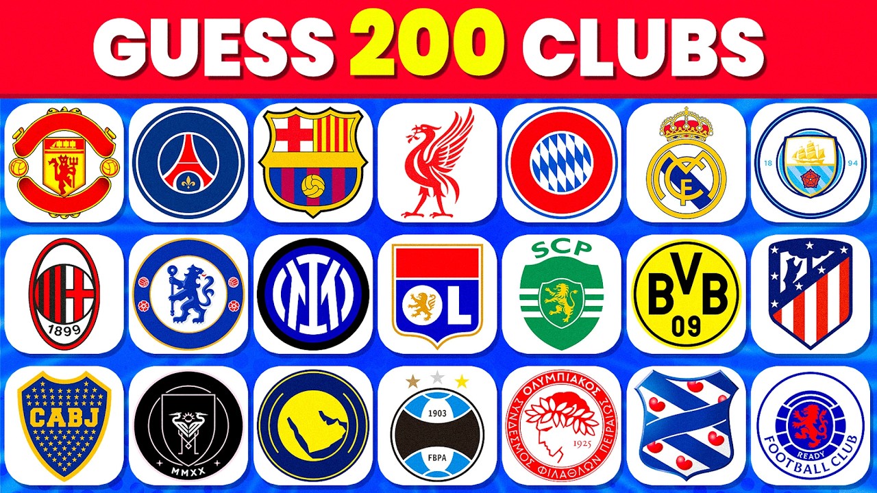 GUESS 200 FOOTBALL CLUBS 🤔 | EASY, MEDIUM, HARD & IMPOSSIBLE! 🔥 | FOOTBALL QUIZ 2026