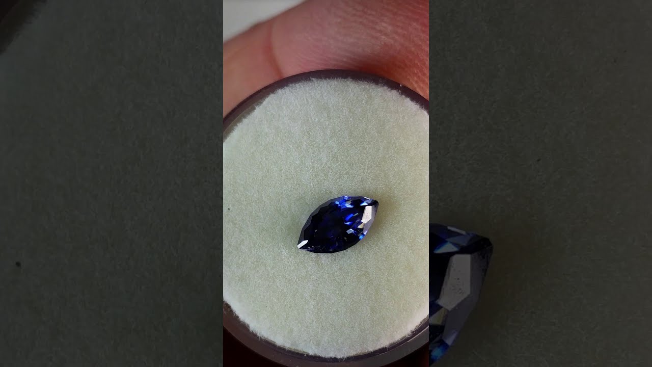 1.12 carat Benitoite Gemstone, Marquise Cut, VVS Clarity
