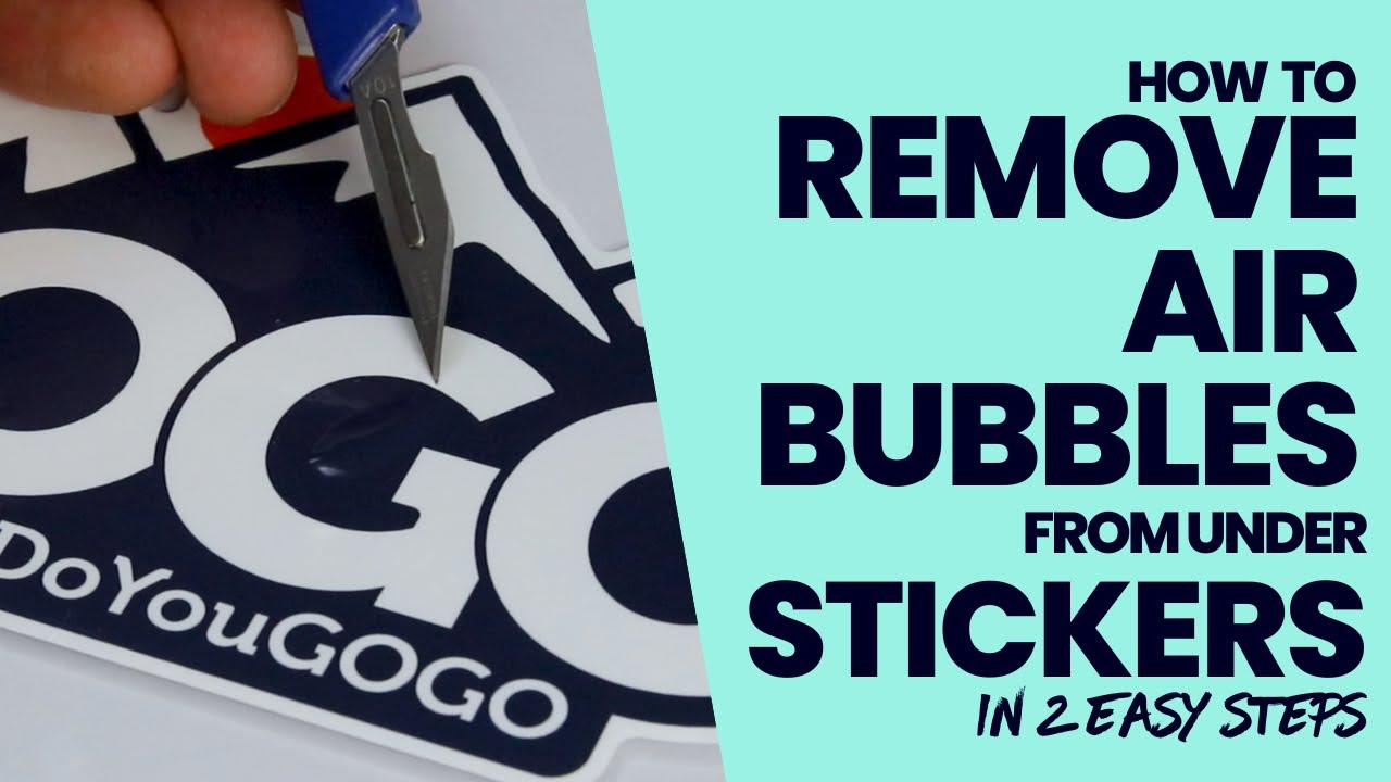 How to easily remove air bubbles from under your stickers and decals