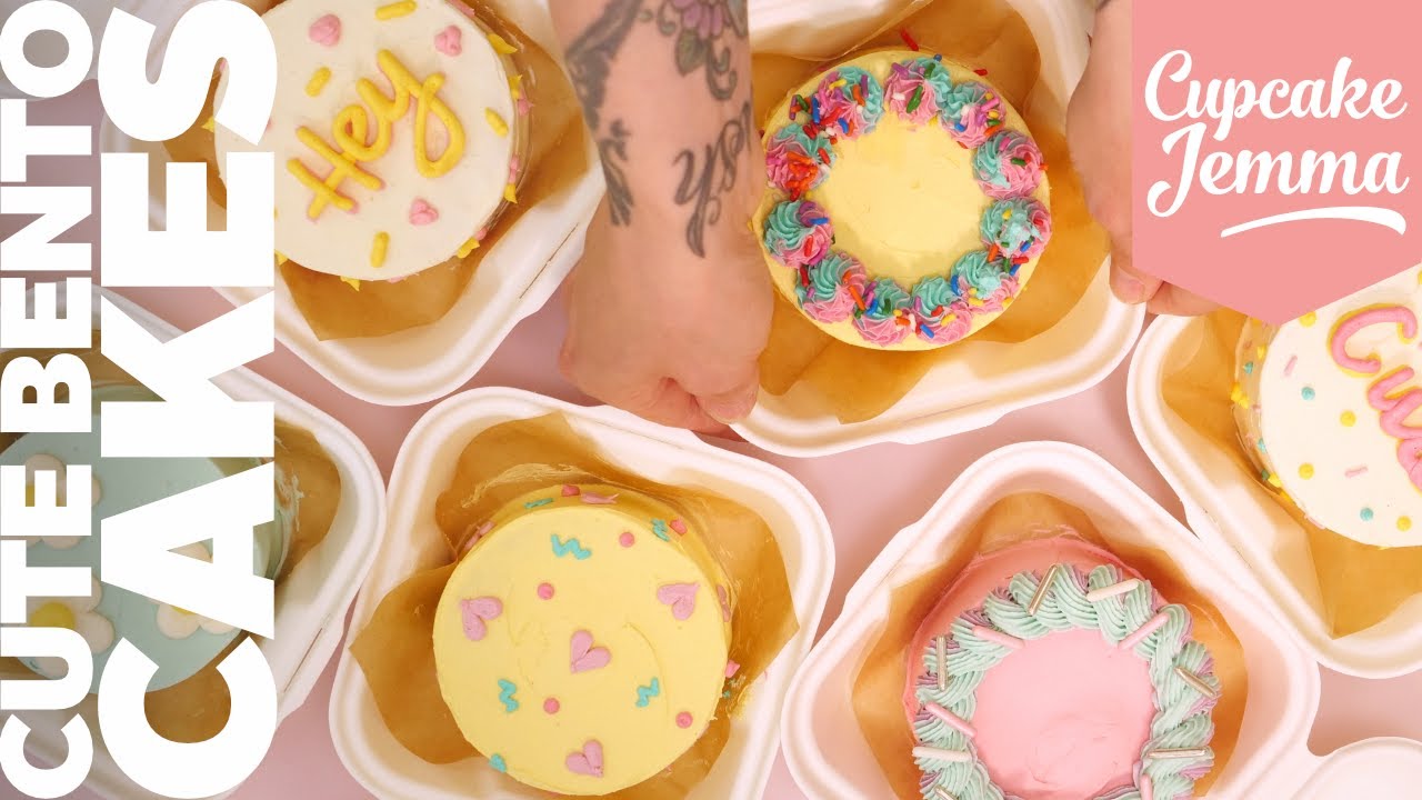 Super Cute Bento Cakes | Full Baking Recipe and Decorating Tutorial | Cupcake Jemma