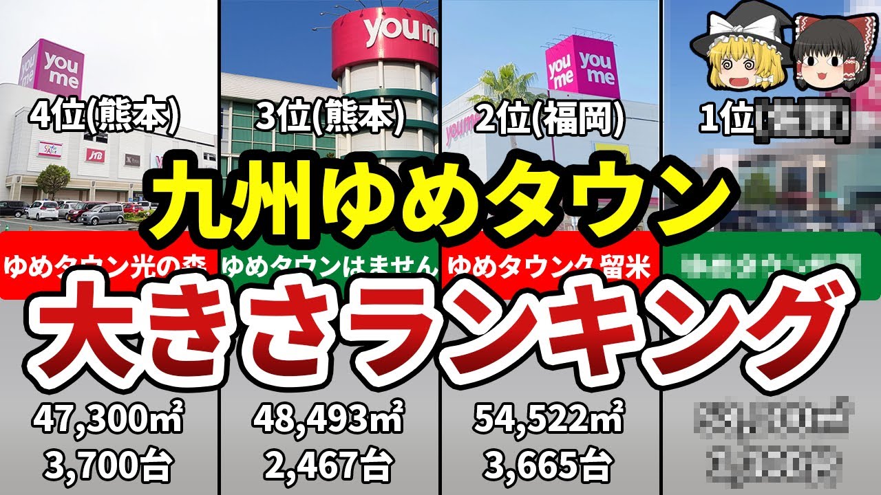 【九州地理】あなたのゆめタウンは何位？驚きのランキング発表！