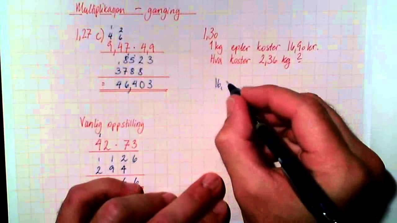 Kapittel 1 - Tall - Multiplikasjon