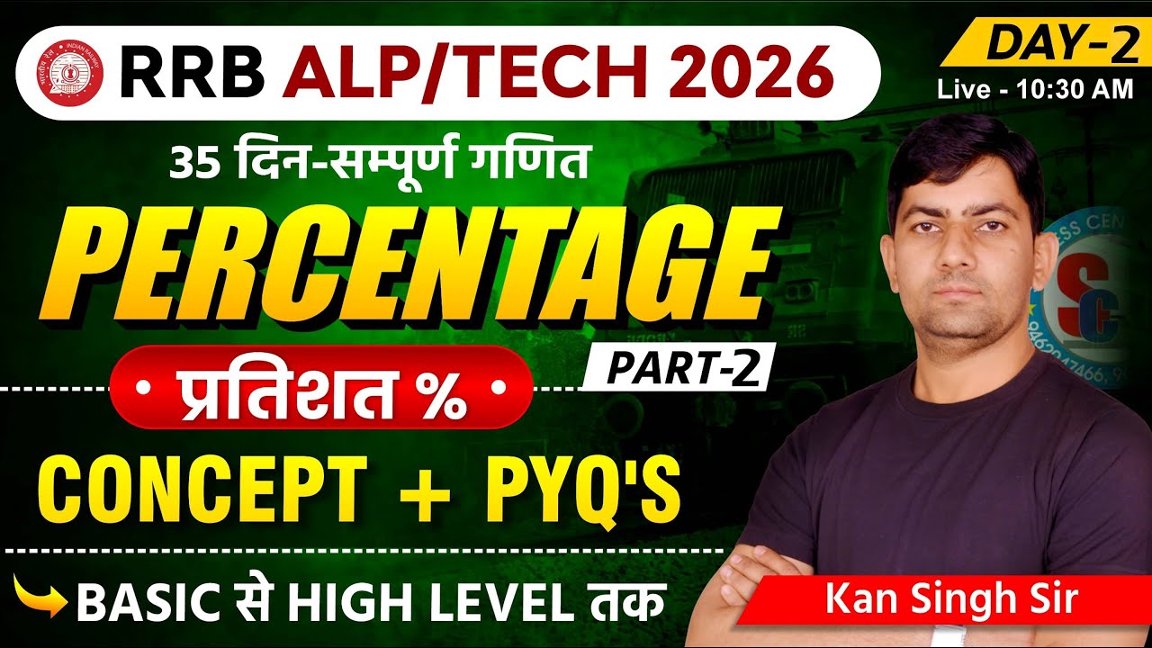 RRB ALP / TECH 2026 | 35 दिन-सम्पूर्ण गणित  | RRB ALP MATHS | RRB TECHNICIAN MATHS | By KanSingh Sir