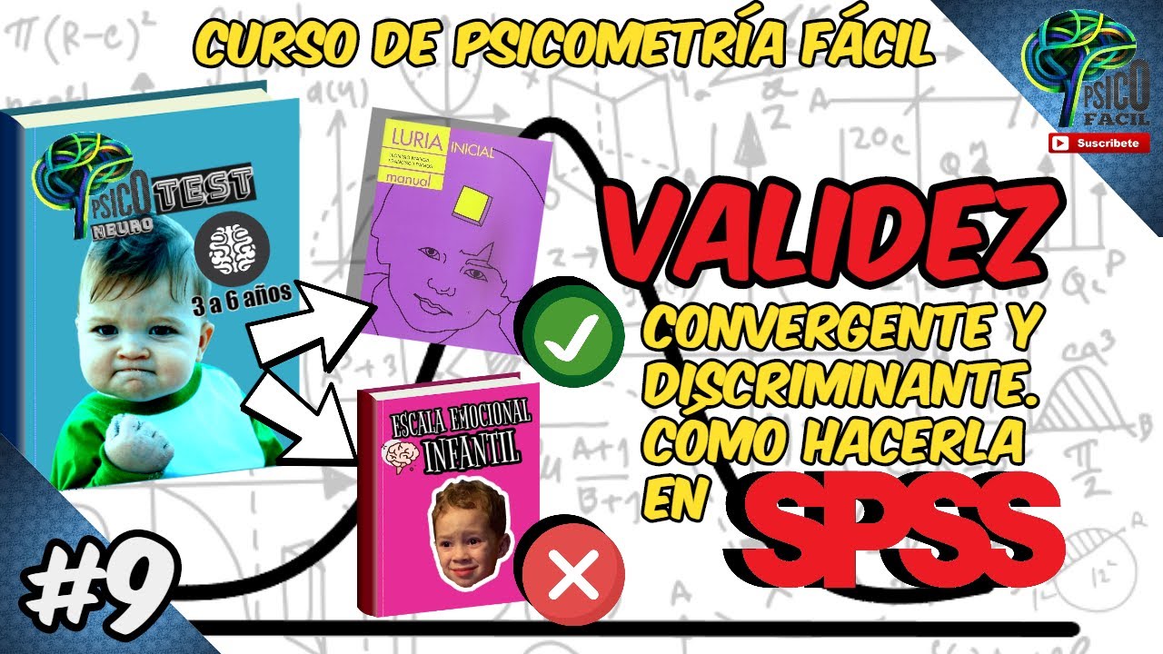 9. VALIDEZ DE UN TEST. VALIDEZ CONVERGENTE Y DISCRIMINANTE | FÁCIL EN SPSS. PSICOMETRÍA FÁCIL.