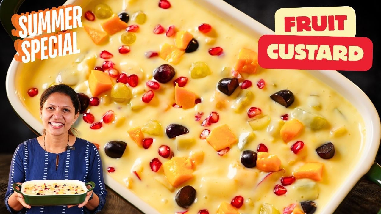 गर्मिर्यो में ठंडा ठंडा फ्रूट कस्टर्ड सही माप से कैसे बनाये | Fruit Custard recipe | Kabitaskitchen