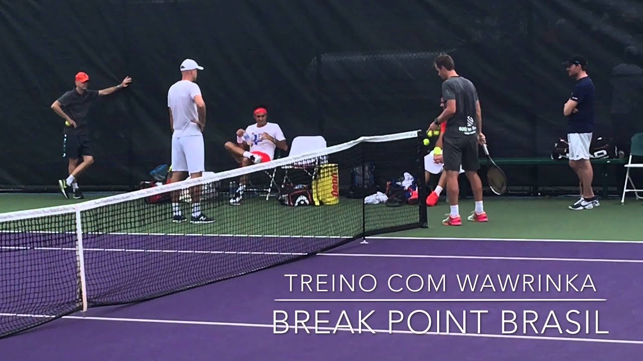 Treino Federer - Miami Open 2016 practice With Wawrinka And Dolgopolov