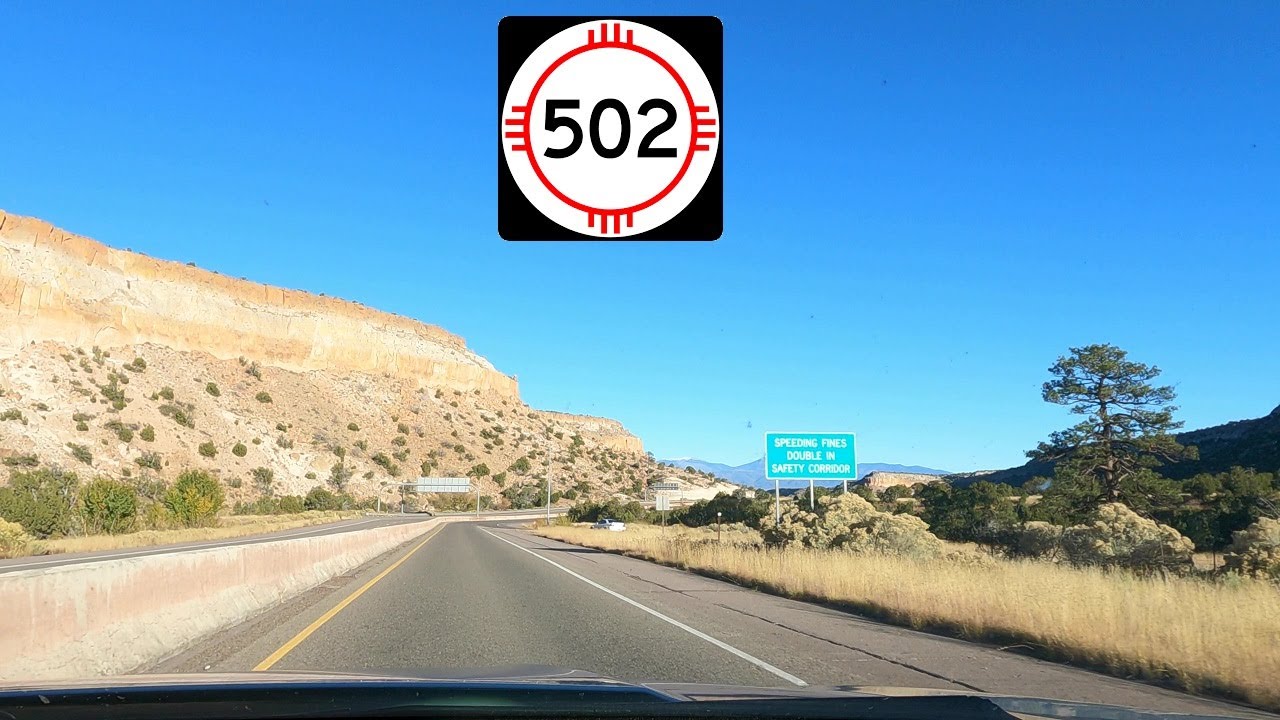 ⁴ᴷ⁶⁰ Driving New Mexico State Road 502 from Los Alamos, NM to San Ildefonso Pueblo, NM