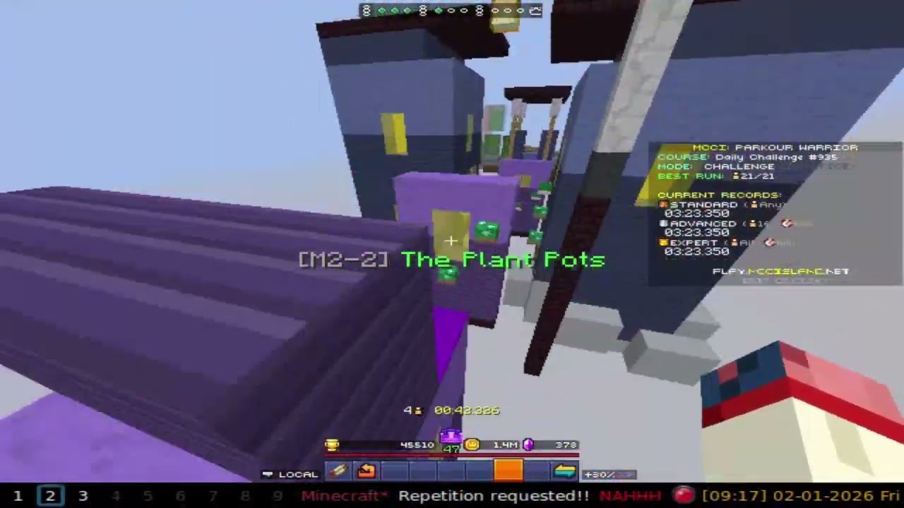 MCCI Parkour Warrior Daily 935 Standard in 01:35.450