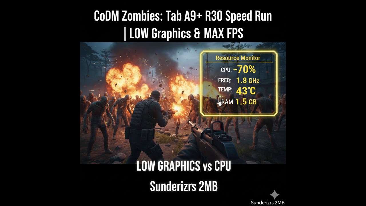 📡 CoDM Zombies: Tab A9+ HARDWARE TEST | R30 Endless Exfil | MAX Graphics & CPU Monitor