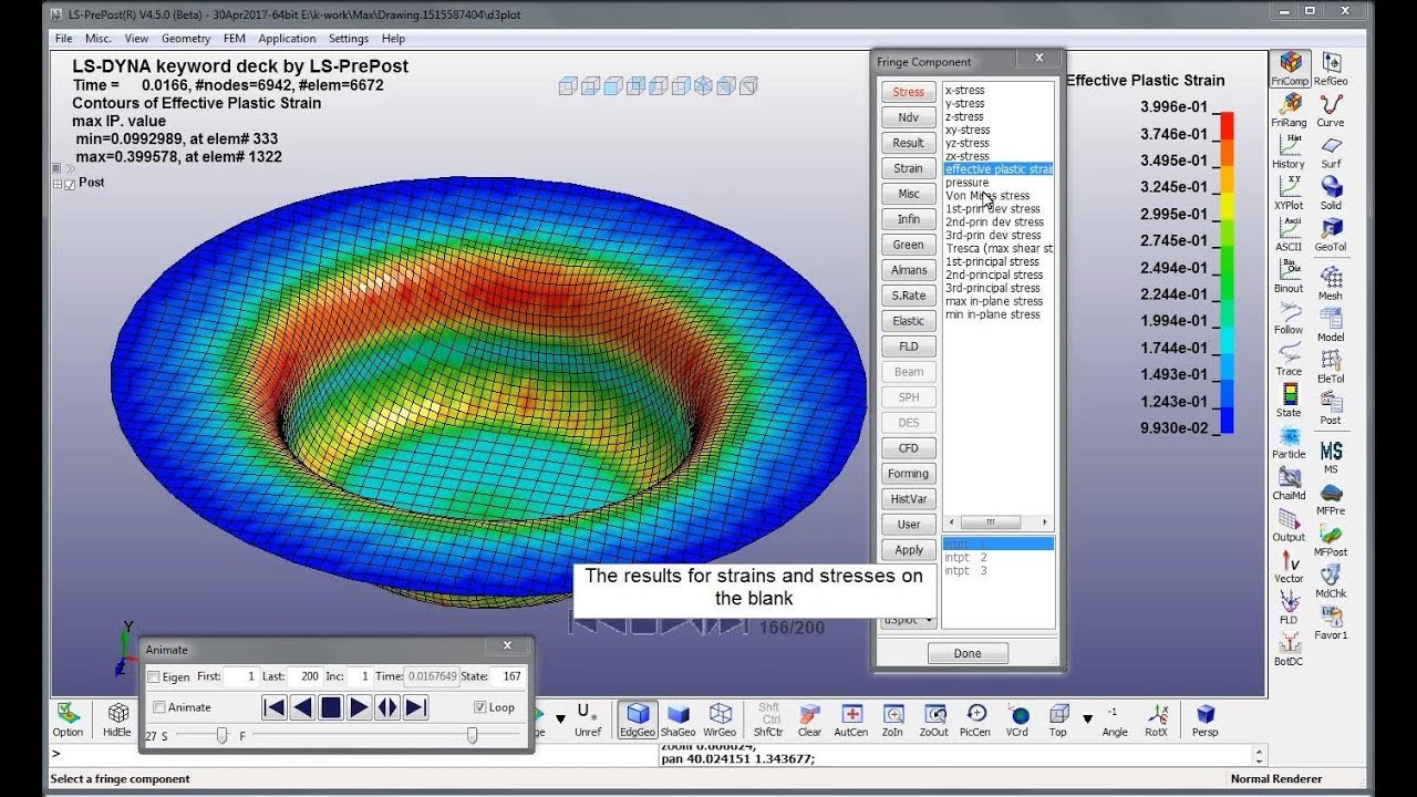 Simulation of the deep drawing in the program LS-DYNA. Video tutorial (incomplete)