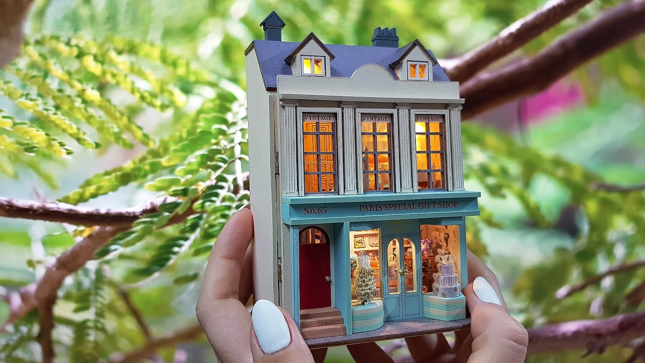 DIY miniature dollhouse kit "Special gift shop" small house series