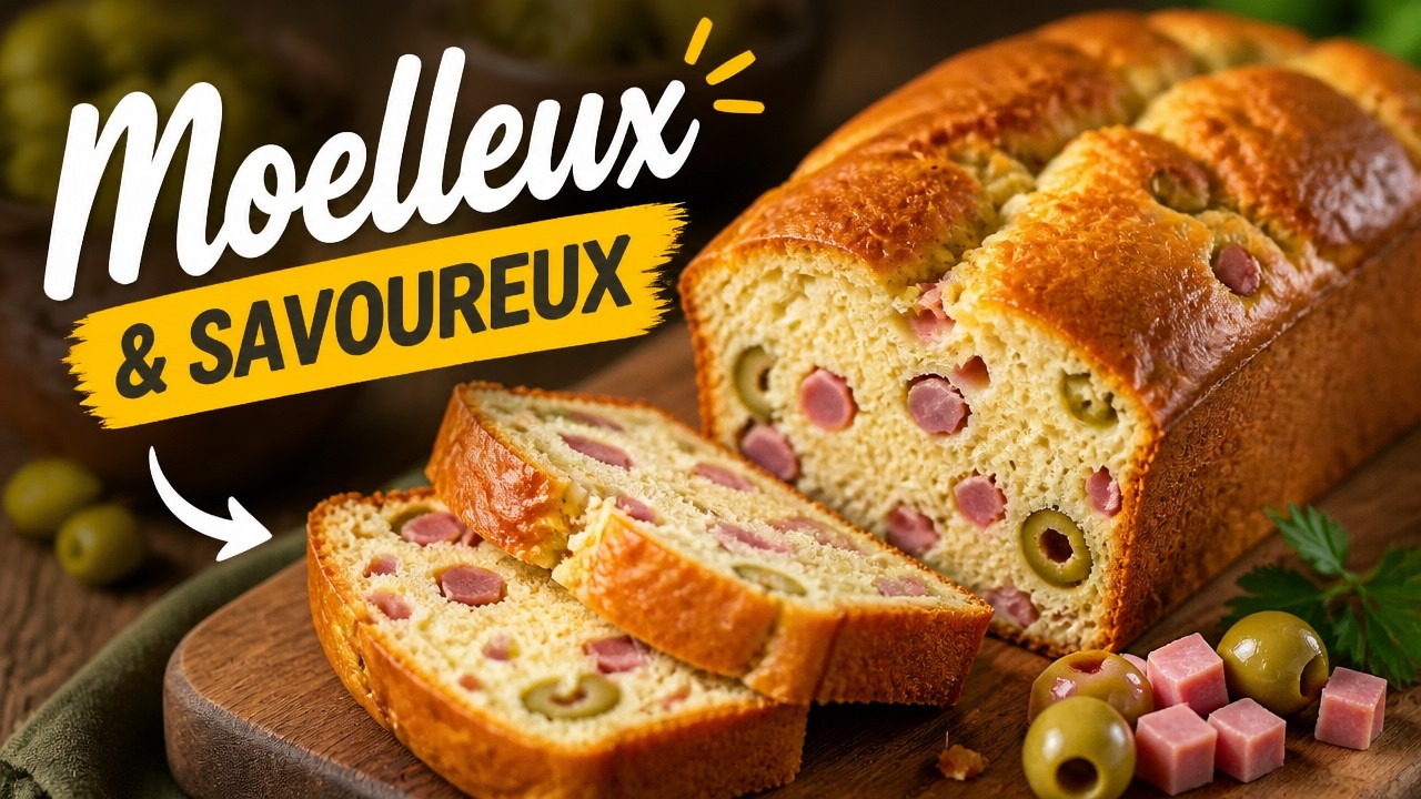Cake salé jambon olives 👩‍🍳