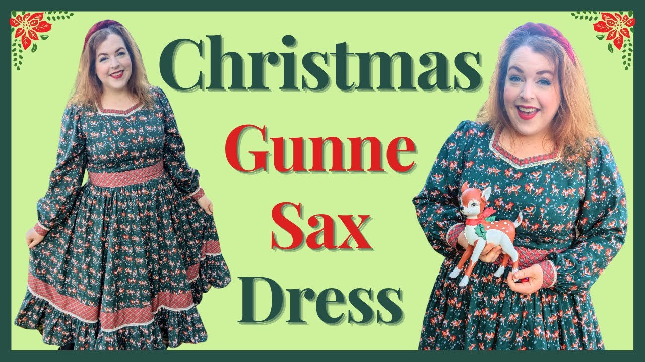 I Made a Gunne Sax Dress for Christmas // #Gunnesaxmas