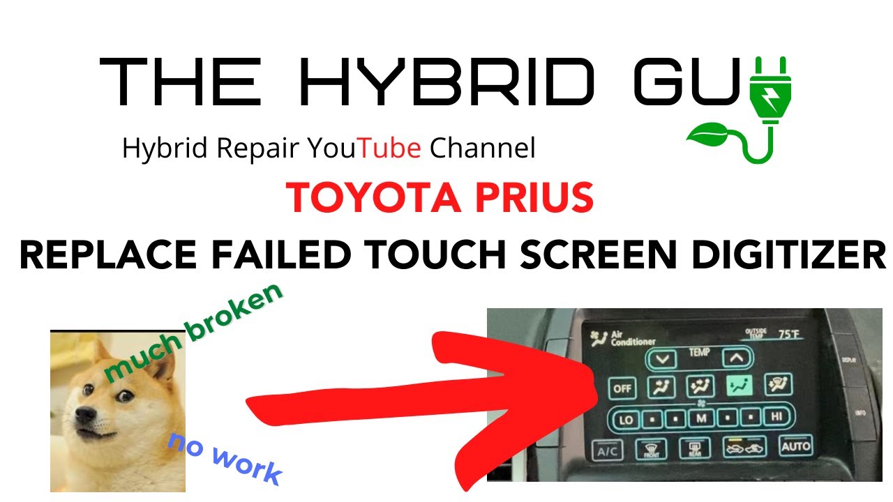 2004-2009 Toyota Prius Repair MFD Digitizer