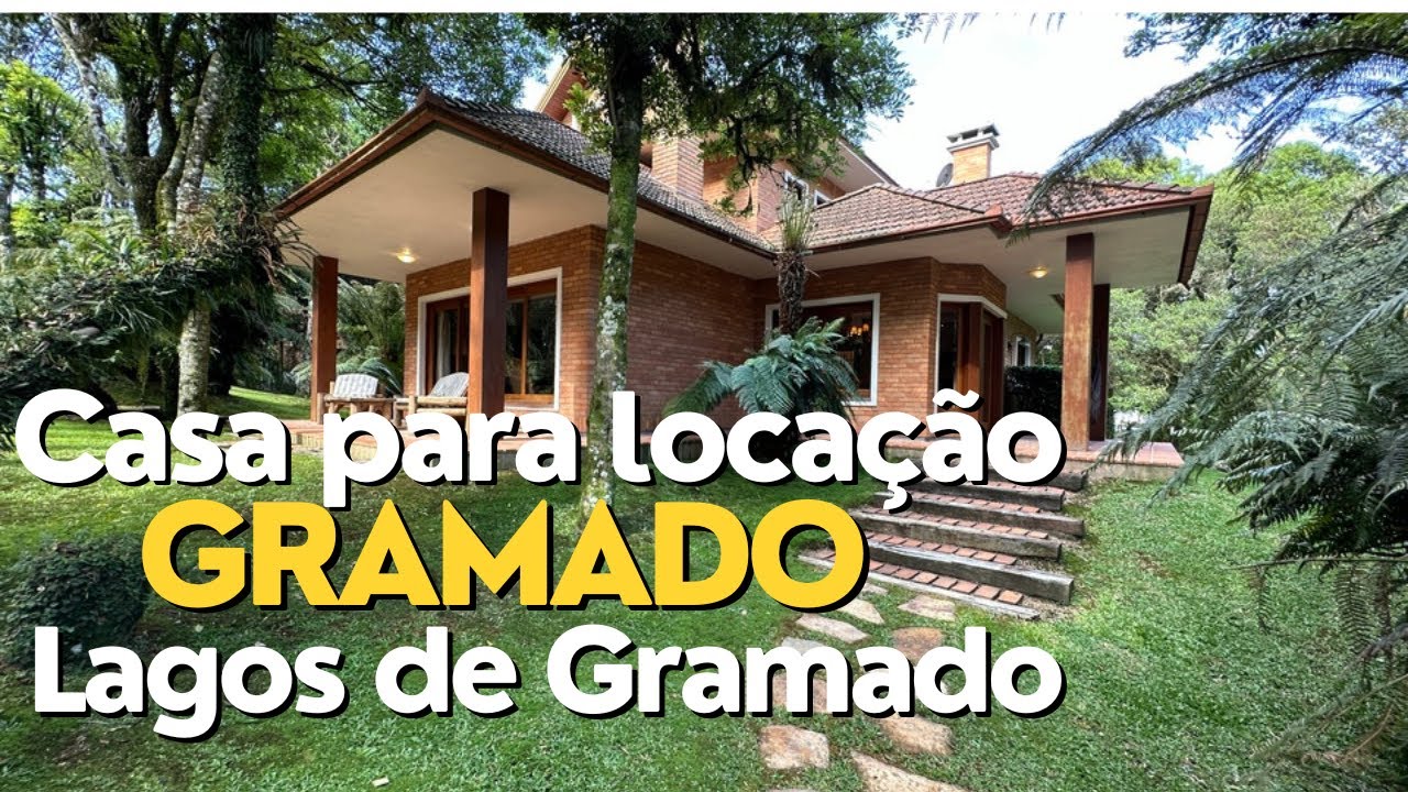 Em Gramado, casa para locação no condomínio Lagos de Gramado/RS.
