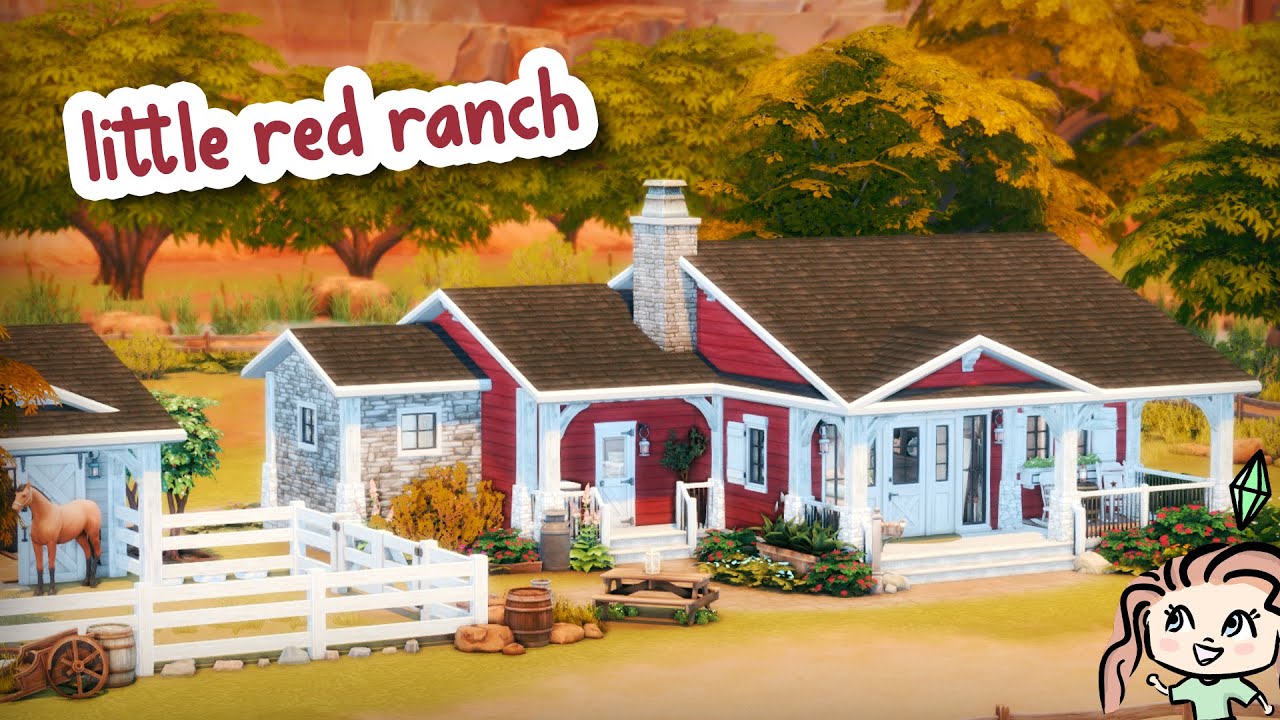 Little Red Ranch 🌾 || Speed Build || The Sims 4: Horse Ranch