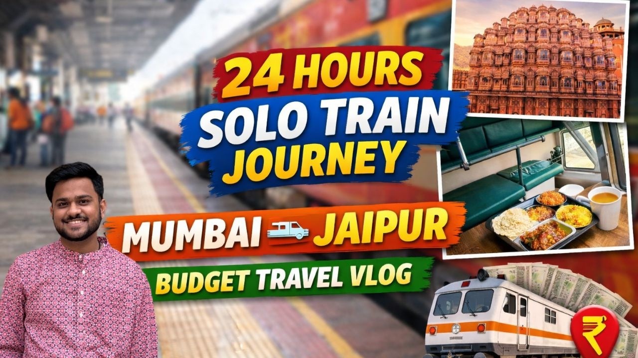 24 Hours Solo Train Journey, Mumbai to Jaipur Budget Travel Vlog