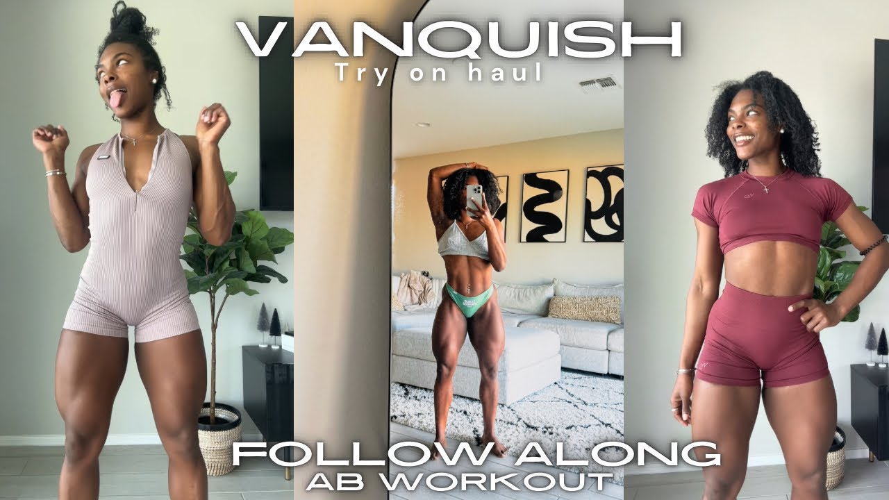 VQ Fit Try on haul {NOT SPONSORED}15 min AT-HOME FOLLOW ALONG ABWORKOUT | No Equipment!