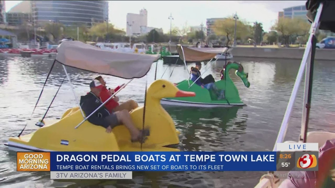 New duck and dragon pedal boats at Tempe Town Lake