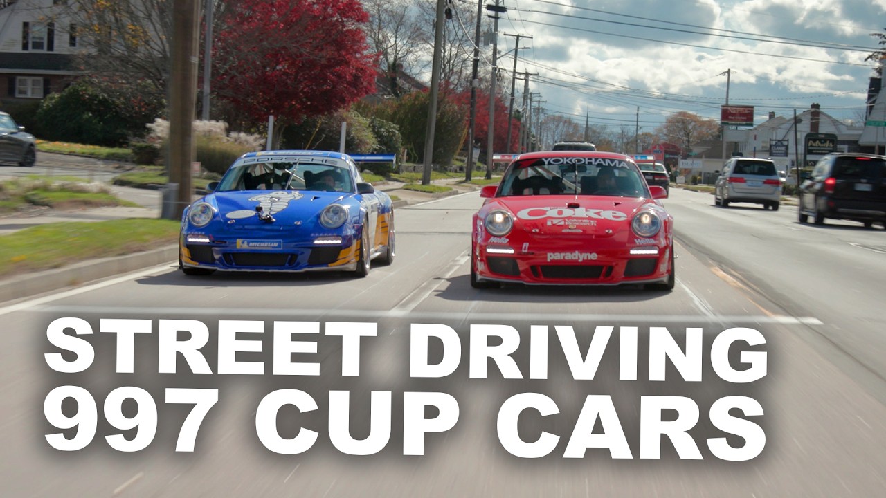 Samochody Porsche 997 Cup na drodze