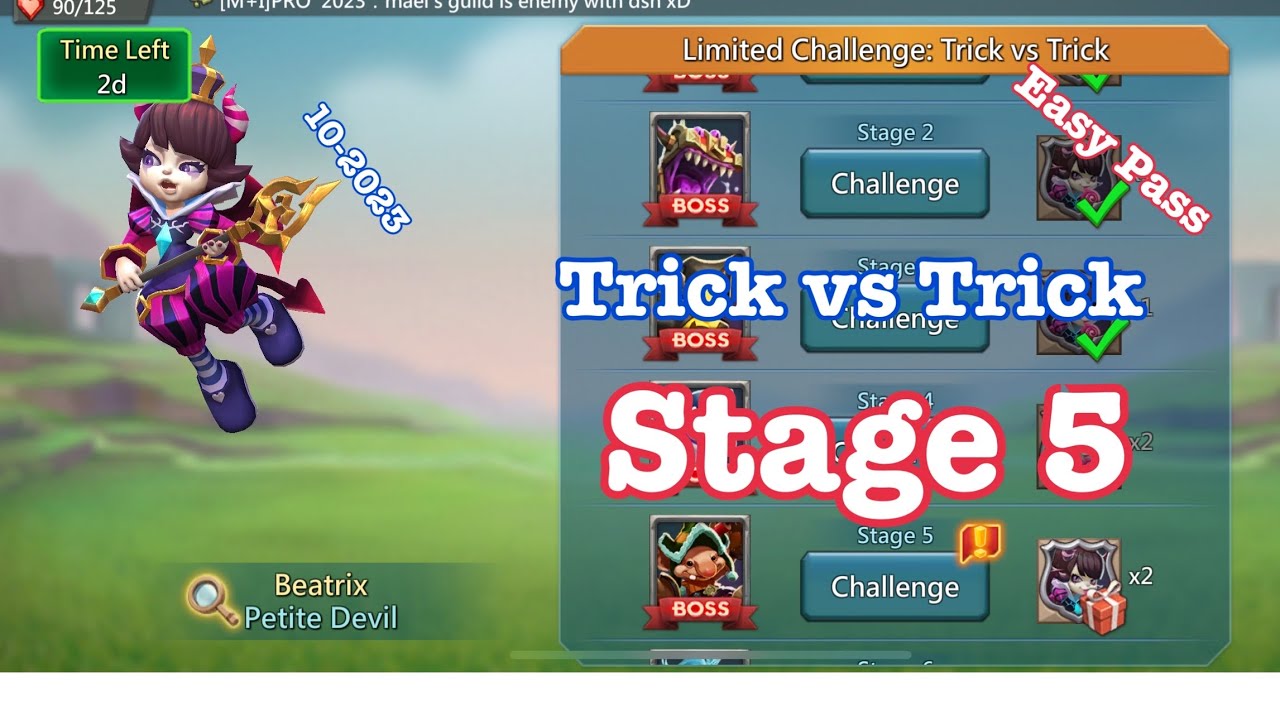 Trick vs Trick: Stage 5 (Easy pass) - 10-2023 | Lords Mobile