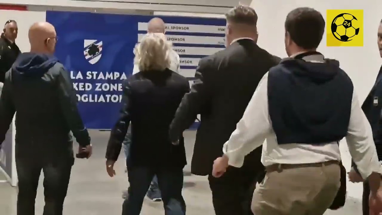 Sampdoria Massimo Ferrero torna allo stadio e viene aggredito dalla tifoseria e scappa dallo stadio