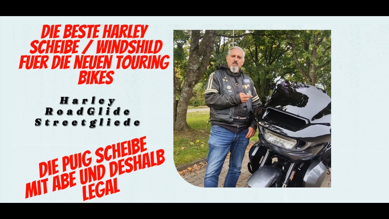 Harley Touring Road Glide, Windshield mit ABE, Puig vs. KlockWerks und andere