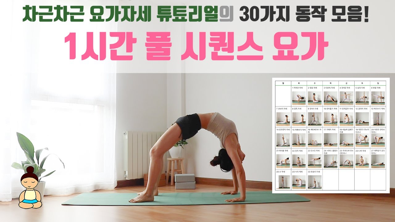 (요가은) 30가지 동작모음 1시간 풀 시퀀스 요가 / 차근차근 요가자세 튜툐리얼