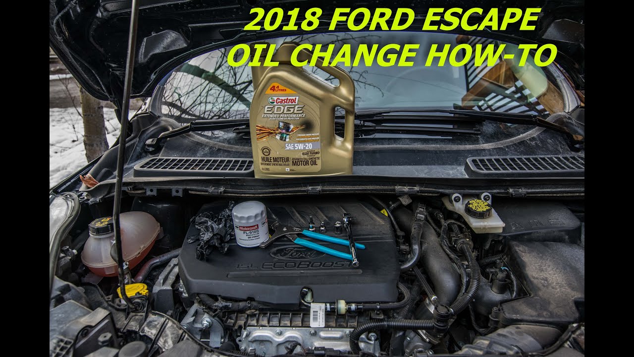 2018 Ford Escape Oil Change - HOW-TO AT HOME!!