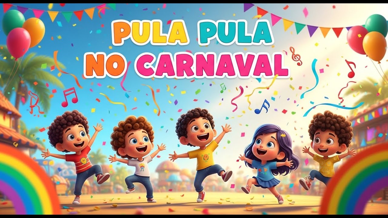 Música  de CARNAVAL INFANTIL 🎊 Pula Pula no Carnaval | Música para Crianças Dançarem e Se Divertirem