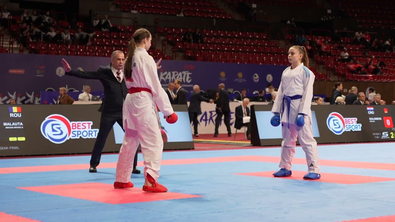 Yerevan 2025 // Semifinal FEMALE KUMITE -61 KG: GIRVICA BEATA (LAT) vs MALAUTA MIRUNA MIHAELA (ROM)