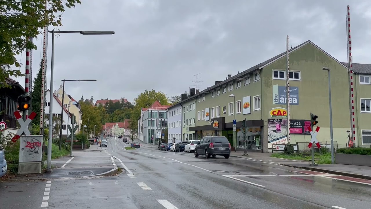 Mechanischer Bahnübergang Landsberg Katharinenstraße ++extrem  seltene S&B 60er Jahre Signalgeber ++