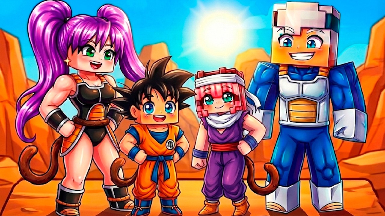 CRIEI A FAMILIA DE SAYAJINS no Minecraft!