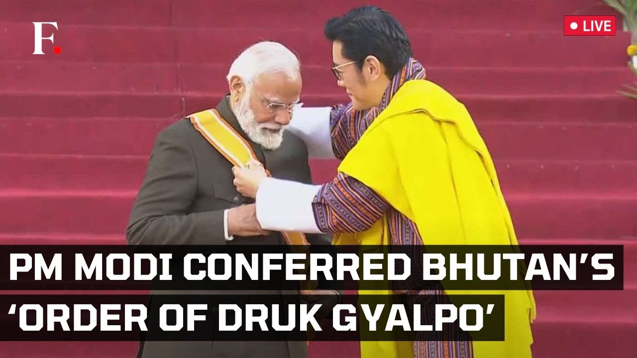 PM Modi LIVE: PM Modi Receives Bhutan's Highest Civilian Award 'Order Of The Druk Gyalpo'