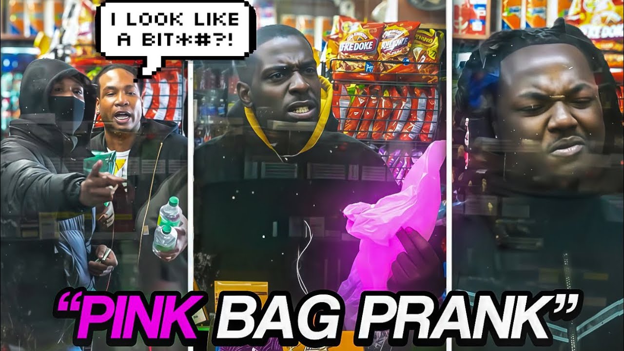 Giving customers in the trenches pink bags 