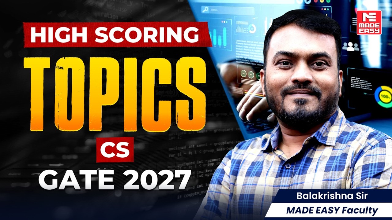 GATE 2027 CS | High Scoring Topics You MUST Focus O | Balakrishna Sir