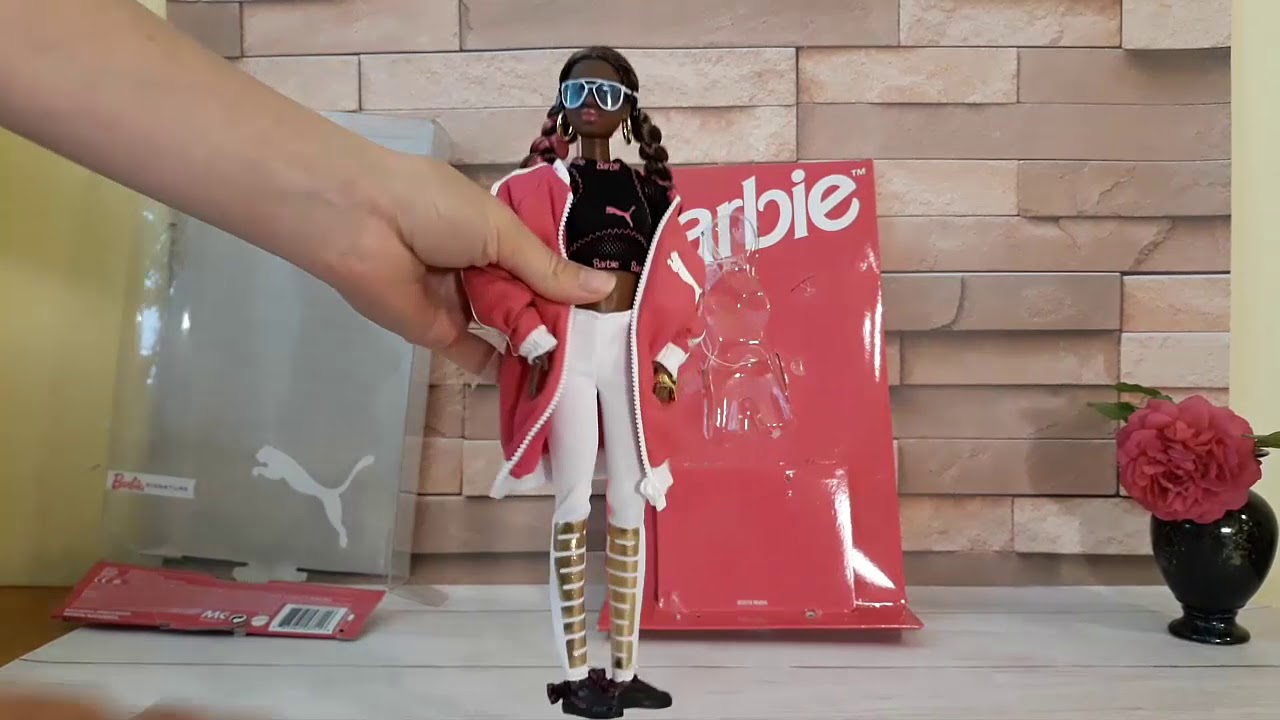 Барби Пума темная кукла афроамериканка распаковка и обзор на Barbie Puma Doll Dark-Haired