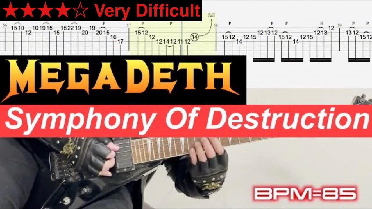 Megadeth - Symphony Of Destruction【TAB + BPM=60〜142】