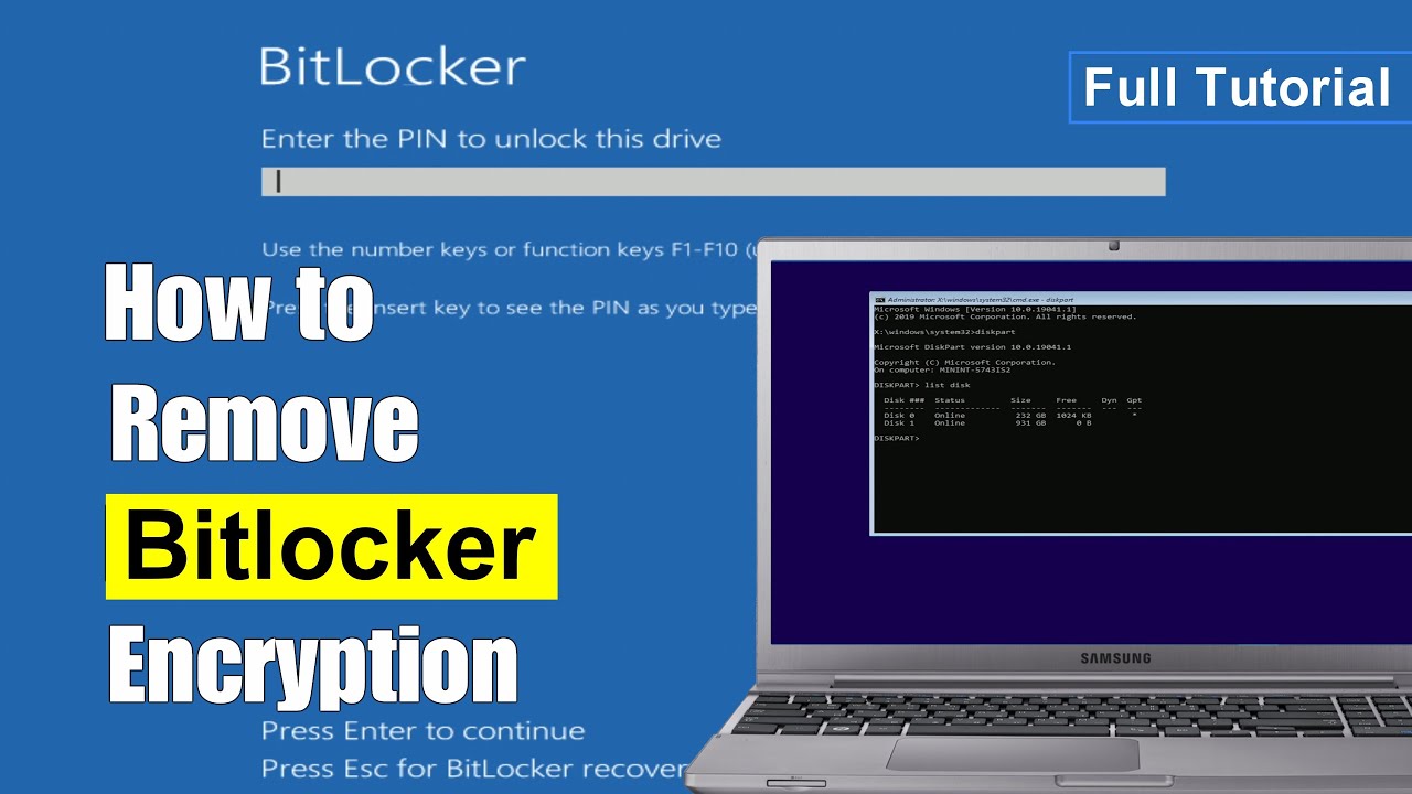 🔓Разблокируйте ПК, удалите шифрование BITLOCKER без пароля и ключа➡️Установите новую Windows 11