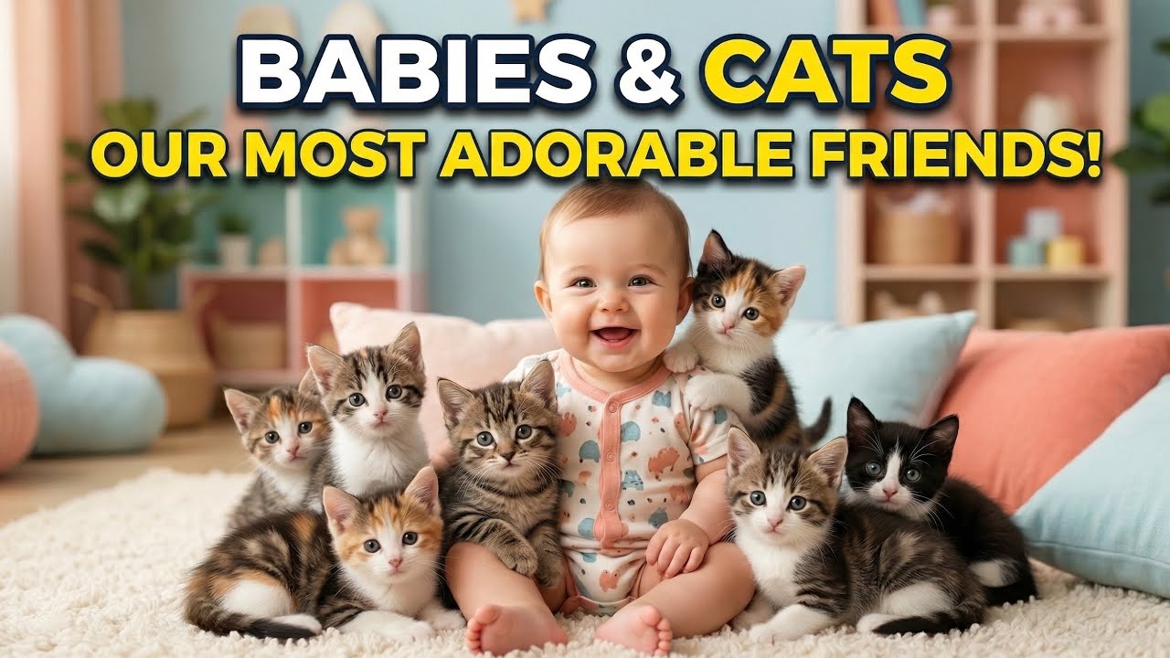 This Video Will Melt Your Heart /When Babies Meet Kittens… Pure Magic! 🐾💕