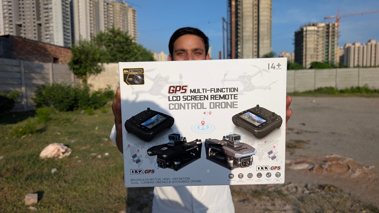 D33 GPS Camera Drone Unboxing, Flying, Camera Test & Review - Best 4K Camera Drone Under ₹15,000 ?